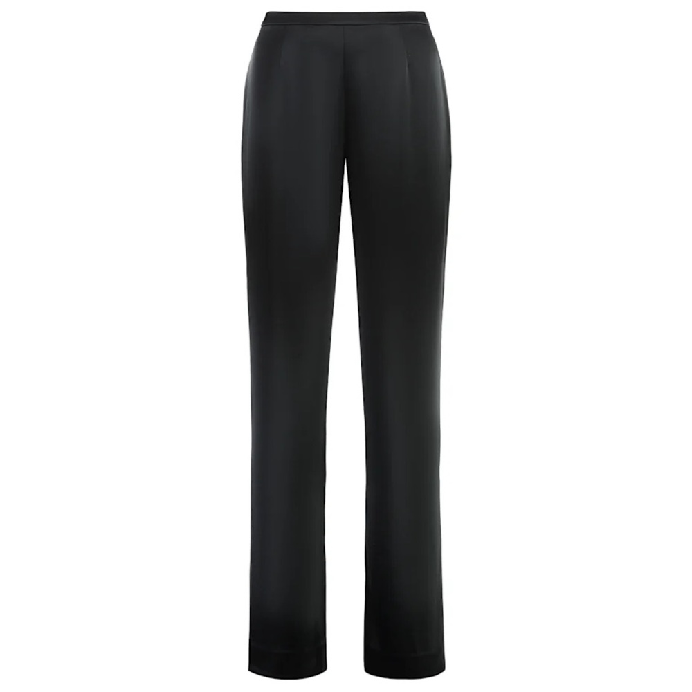 St. John Elegant Black Satin Women's Pants